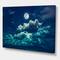 Designart - Full Moon In Cloudy Night Sky II - Nautical & Coastal Canvas Wall Art Print